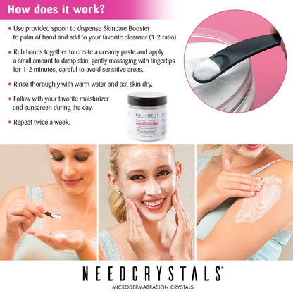 Microdermabrasion Crystals DIY Exfoliating Facial Scrub Skin Care, 8 Oz Size 120 Grit